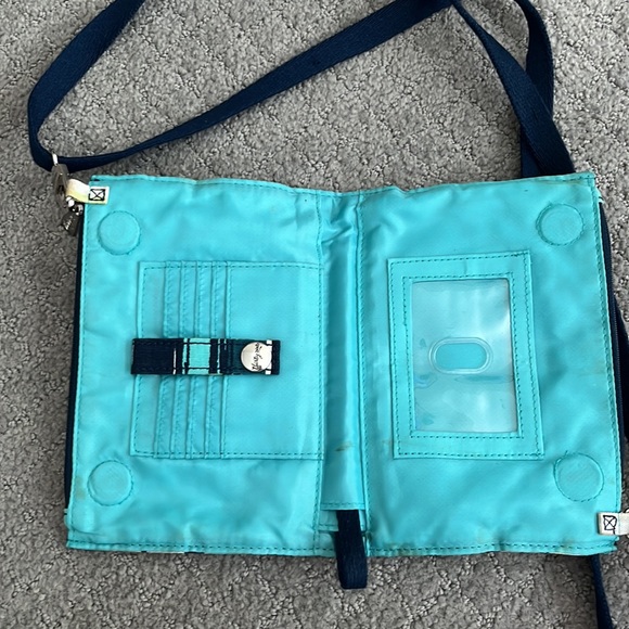 Thirty-one blue green striped mini bag - Picture 2 of 2